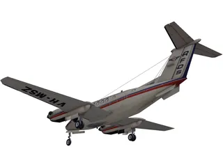 Beechcraft King Air B200C 3D Model preview