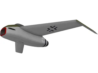 Heinkel P1078C 3D Model preview
