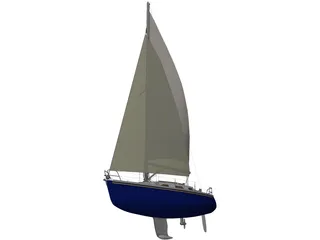 SL30 Sailing Ship 3D Model preview