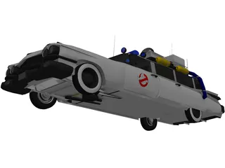 Cadillac 1959 (Ecto-1 Ghostbustres) 3D Model preview