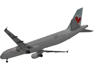 Airbus A321 Air Canada 3D Model preview