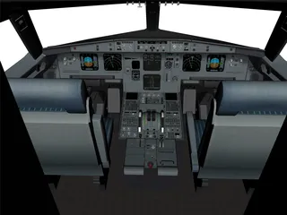 Airbus A321 Cockpit 3D Model preview
