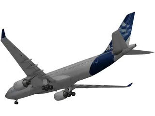 Airbus A330-200 3D Model preview