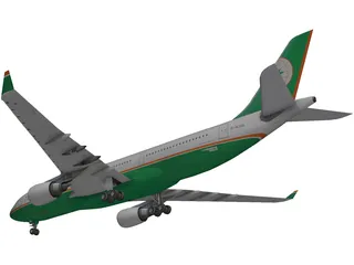 Airbus A330-200 Eva Air 3D Model preview