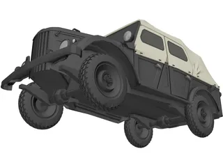 GAZ 69b 3D Model preview