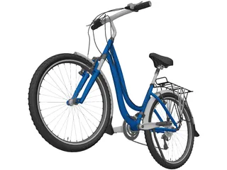 Bike Woman 3D Model preview
