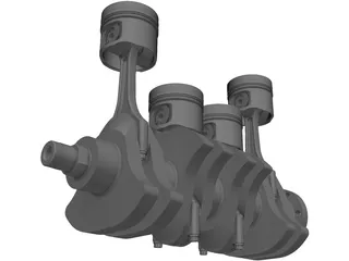 Diesel Engine 3D Model preview