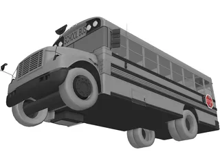 School Bus 3D Model preview
