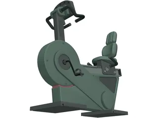 Exercise Bike Recline XT 3D Model preview