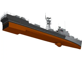 Mirka II Frigate 3D Model preview