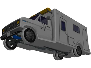 Ford Ambulance 3D Model preview