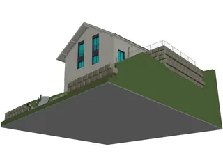 Detached House 3D Model preview