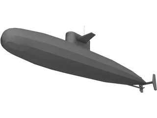 Submarine 3D Model preview