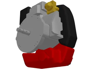 Honda GXV160 Engine 3D Model preview