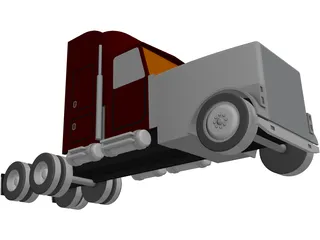 Semi-Truck 3D Model preview