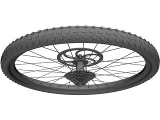 Wheel MTB Rear 3D Model preview