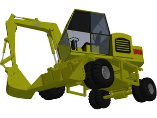 Backhoe 3D Model preview