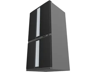 Refrigerator Sharp SJ F77PCS 3D Model preview