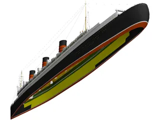 RMS Queen Mary 3D Model preview