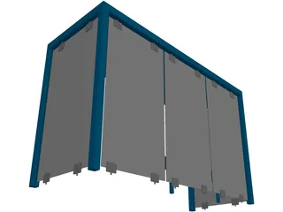 Bus Shelter 3D Model preview