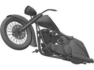 Custom Chopper 3D Model preview