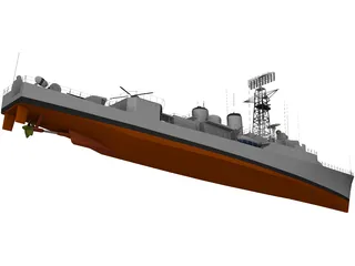 Ashanti Frigate 1962 3D Model preview