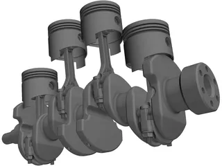 Crank Assembly 3D Model preview
