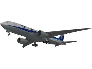 Boeing 777-200 Ana 3D Model preview