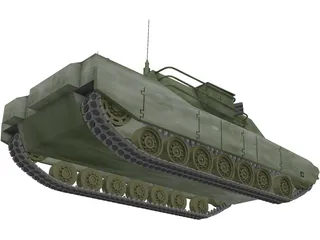 M1A1 US Army Tank 3D Model preview