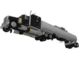 Peterbilt Truck 3D Model preview