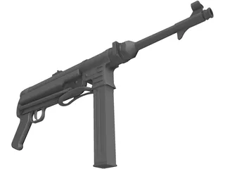 MP-40 Sub Machine Gun 3D Model preview