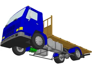 Volvo FL7 Flatbed 3D Model preview