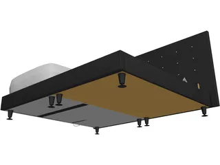 Adjustable Bed 3D Model preview