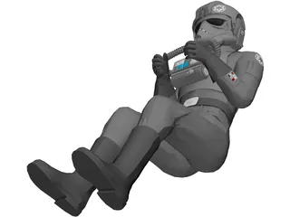 Air Force Pilot 3D Model preview