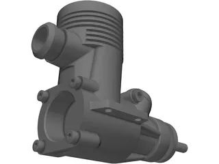 RC Engine Model 2cc 3D Model preview