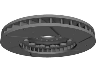 Brake Disc Fully Floating 3D Model preview