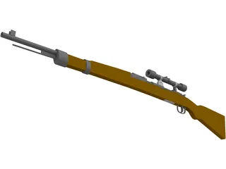 Karabiner 98k Scope 3D Model preview