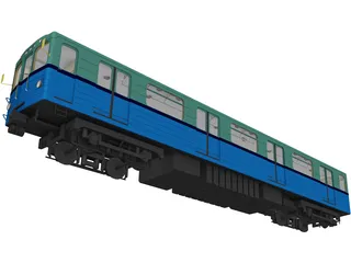 Underground Train Model EZ 3D Model preview