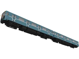 Underground Train Model 817MV 3D Model preview