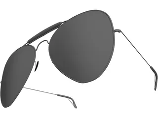 Rayban Sunglasses 3D Model preview