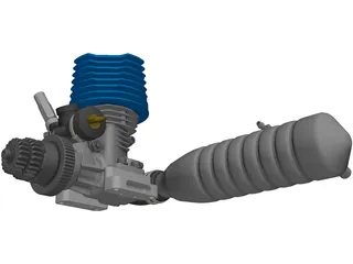 RC Model Engine 3D Model preview
