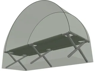 Folding Bed 3D Model preview