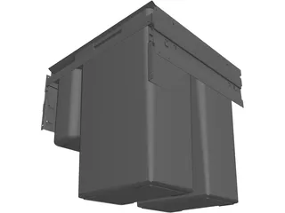 Sliding Garbage Cans 3D Model preview