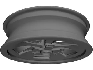Motorbike 17inch Rim 3D Model preview