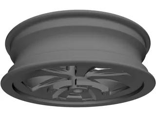 Motorcycle 17inch Front Rim 3D Model preview