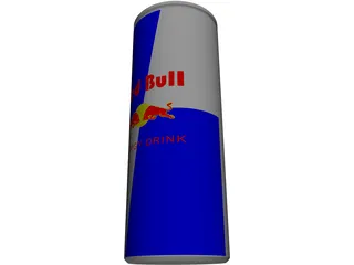 Red Bull Can 3D Model preview