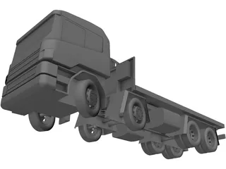 Scania 124 Military Protected 3D Model preview