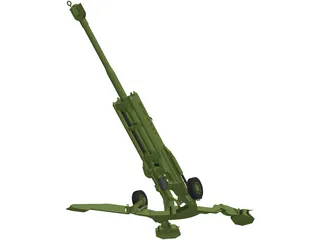 M777 Lightweight 155 Howitzer 3D Model preview