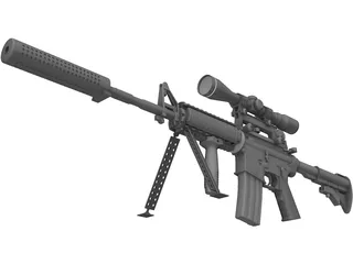 M4A1 Carabiner 3D Model preview