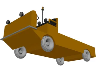 Cushman Utility Cart 3D Model preview